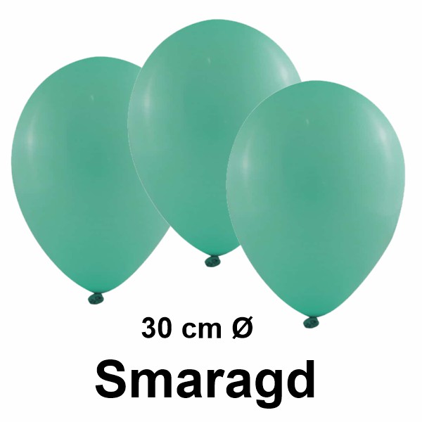 Luftballons aus Natur-Latex, 30 cm, Smaragd, gute Qualität