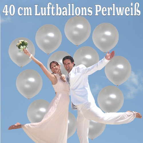 Luftballons-40-cm-Perlweiss-Hochzeitspaar-Foto-Hintergrund
