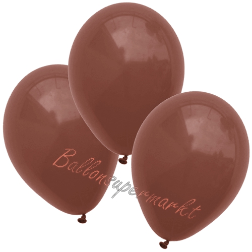 Luftballons-Braun-25-cm-Ballons-aus-Natur-Latex-zur-Dekoration-3er