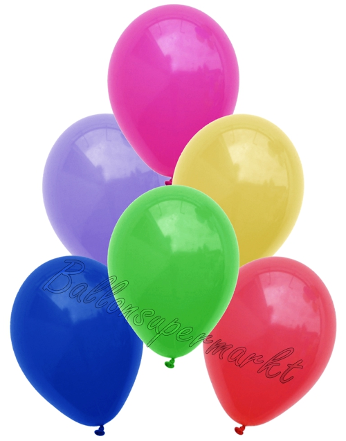 Luftballons-Bunt-gemischt-25-cm-Ballons-aus-Natur-Latex-zur-Dekoration
