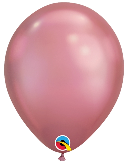 Luftballons-Chrome-mauve-malve-Premium-Qualatex-Ballondekoration-Chromglanz