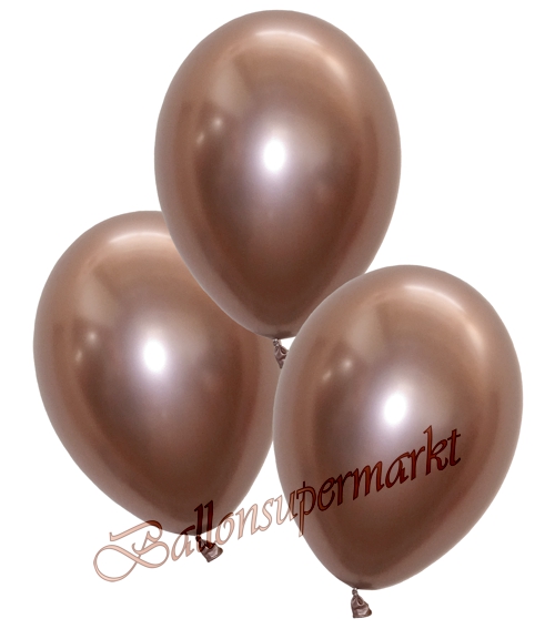 Luftballons-Chrome-rosegold-Ballondekoration-Chromglanz