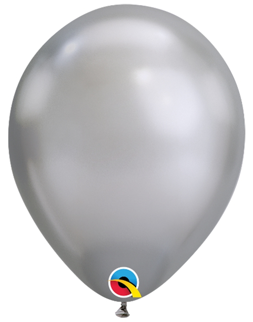 Luftballons-Chrome-silber-Premium-Qualatex-Ballondekoration-Chromglanz