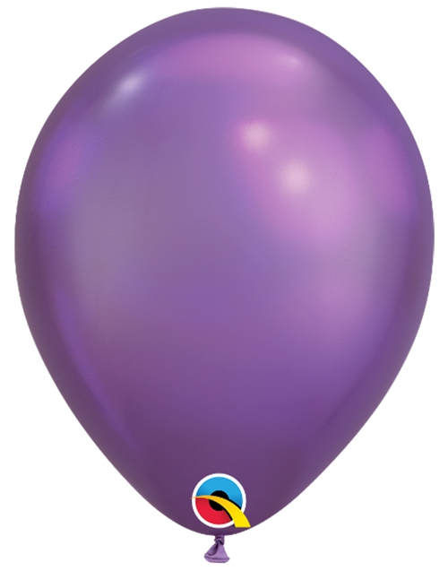 Luftballons-Chrome-violett-Premium-Qualatex-Ballondekoration-Chromglanz