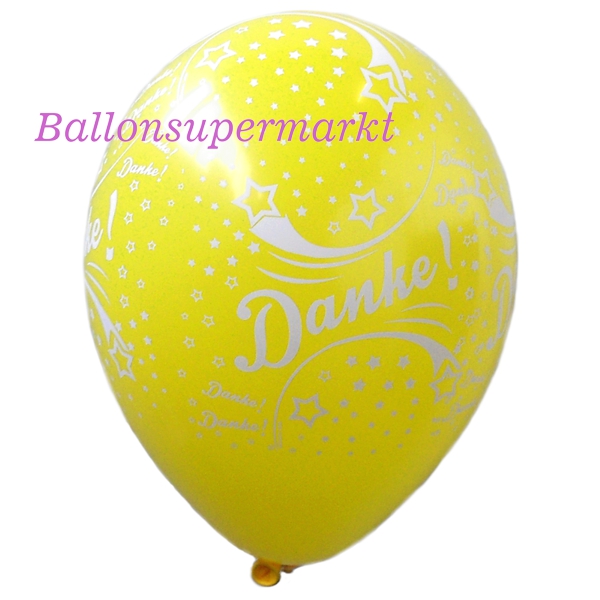 Luftballons-Danke-Zitronengelb-Latexballon-Dekoration-Partydekoration