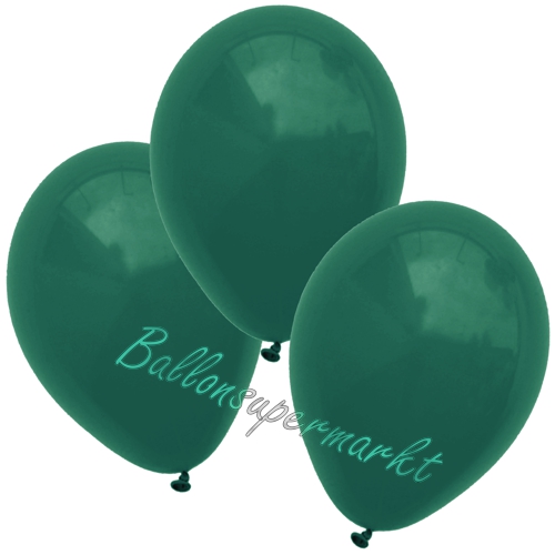 Luftballons-Dunkelgrün-25-cm-Ballons-aus-Natur-Latex-zur-Dekoration-3er