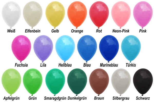Luftballons-Farbpalette-25-cm-Ballons-aus-Natur-Latex-zur-Dekoration