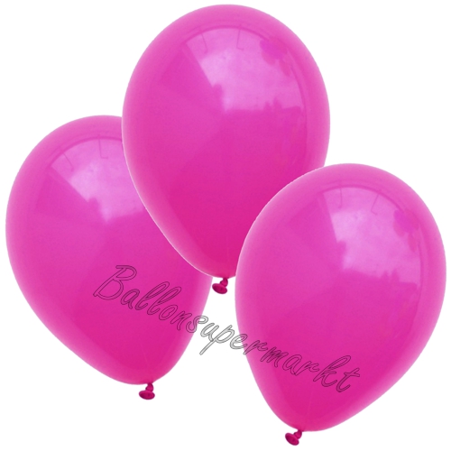 Luftballons-Fuchsia-25-cm-Ballons-aus-Natur-Latex-zur-Dekoration-3er