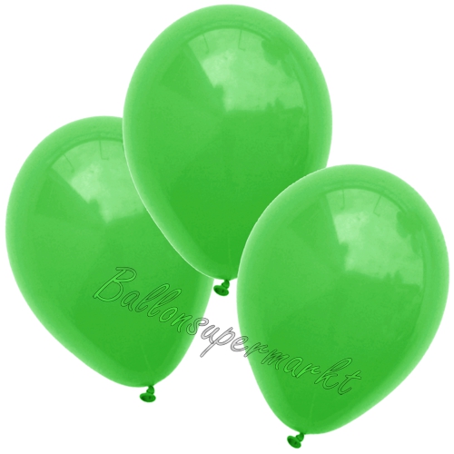 Luftballons-Grün-25-cm-Ballons-aus-Natur-Latex-zur-Dekoration-3er