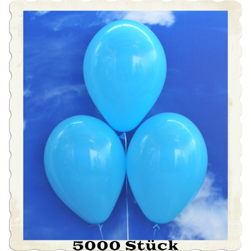 Luftballons aus Natur-Latex, 30 cm, Himmelblau, gute Qualität