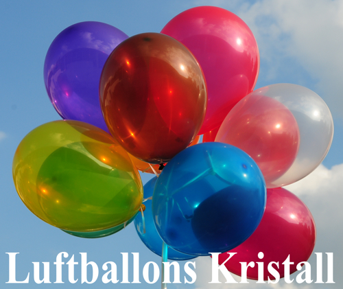 Luftballons aus Latex in Kristallfarben, Latexballons Kristall