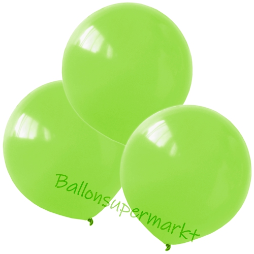 Luftballons-Limonengrün-40-cm-rund-Ballons-aus-Natur-Latex-zur-Dekoration-3er