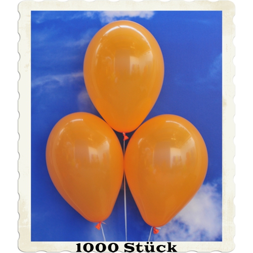Luftballons aus Natur-Latex, 30 cm, Orange, gute Qualität