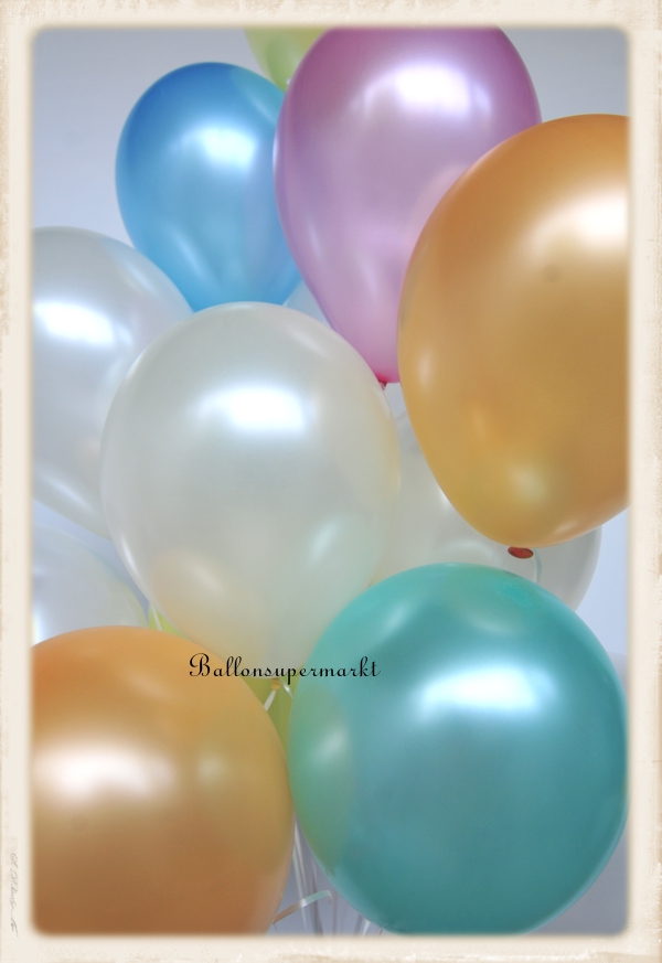 Luftballons Perlmutt Premium, Ansicht der Farben