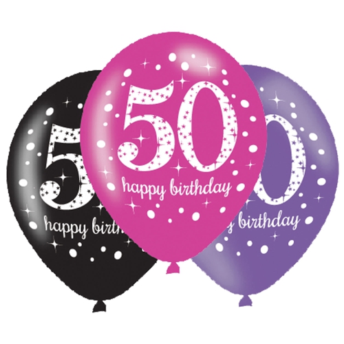 Luftballons-Pink-Celebration-50-Latexballons-zum-50.-Geburtstag-6-Stueck