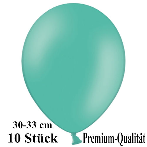 Luftballons-Premium-30-33-cm-aquamarin-Latexballons-10-Stueck