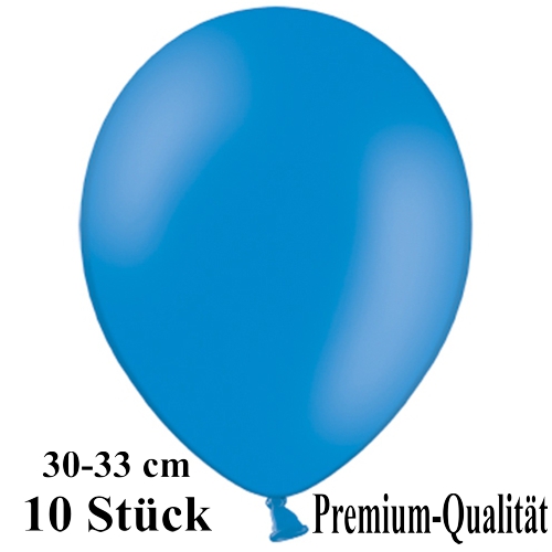 Luftballons-Premium-30-33-cm-blau-Latexballons-10-Stueck