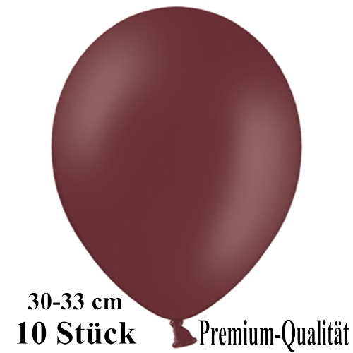 Luftballons-Premium-30-33-cm-burgund-Latexballons-10-Stueck