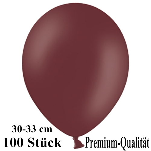 Luftballons-Premium-30-33-cm-burgund-Latexballons-100-Stueck