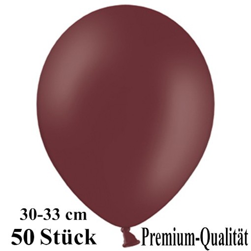 Luftballons-Premium-30-33-cm-burgund-Latexballons-50-Stueck