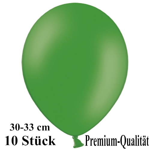 Luftballons-Premium-30-33-cm-dunkelgruen-Latexballons-10-Stueck