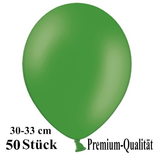 Luftballons-Premium-30-33-cm-dunkelgrün-Latexballons-50-Stueck
