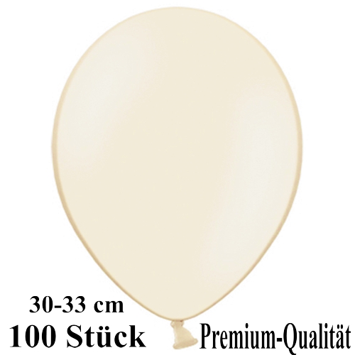 Luftballons-Premium-30-33-cm-elfenbein-Latexballons-100-Stueck