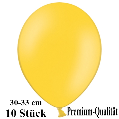 Luftballons-Premium-30-33-cm-gelb-Latexballons-10-Stueck