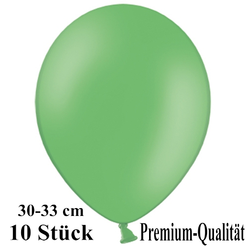 Luftballons-Premium-30-33-cm-gruen-Latexballons-10-Stueck