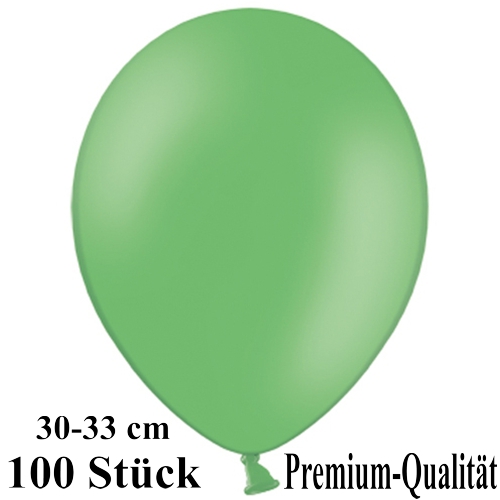 Luftballons-Premium-30-33-cm-gruen-Latexballons-100-Stueck