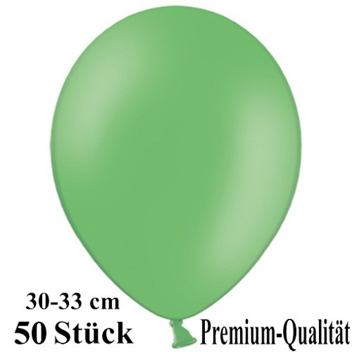 Luftballons-Premium-30-33-cm-grün-Latexballons-50-Stueck
