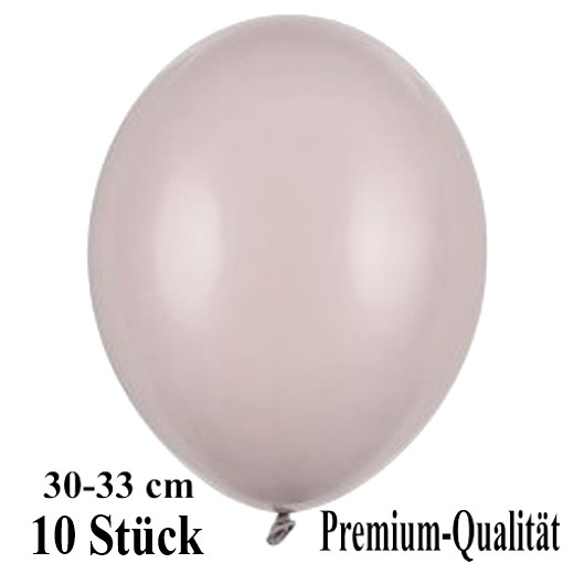 Luftballons-Premium-30-33-cm-hellgrau-Latexballons-10-Stueck