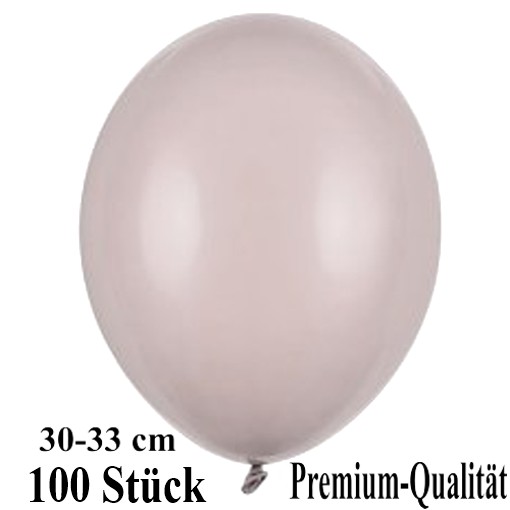 Luftballons-Premium-30-33-cm-hellgrau-Latexballons-100-Stueck
