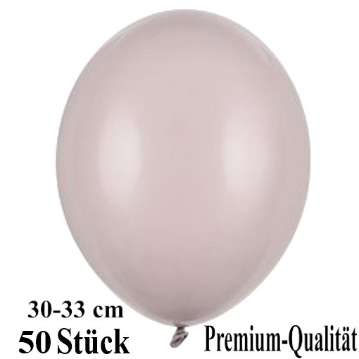 Luftballons-Premium-30-33-cm-hellgrau-Latexballons-50-Stueck