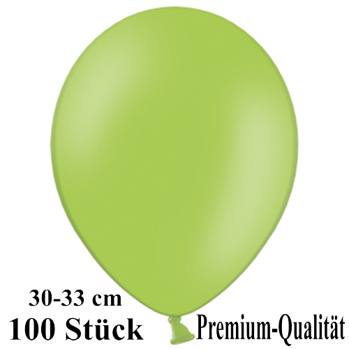 Luftballons-Premium-30-33-cm-hellgruen-Latexballons-100-Stueck