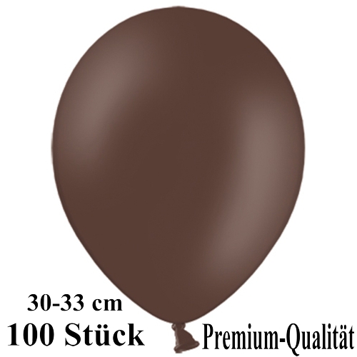 Luftballons-Premium-30-33-cm-kakaobraun-Latexballons-100-Stueck