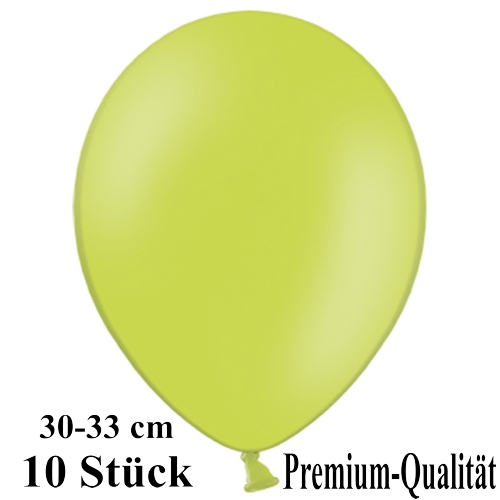 Luftballons-Premium-30-33-cm-limonengruen-Latexballons-10-Stueck