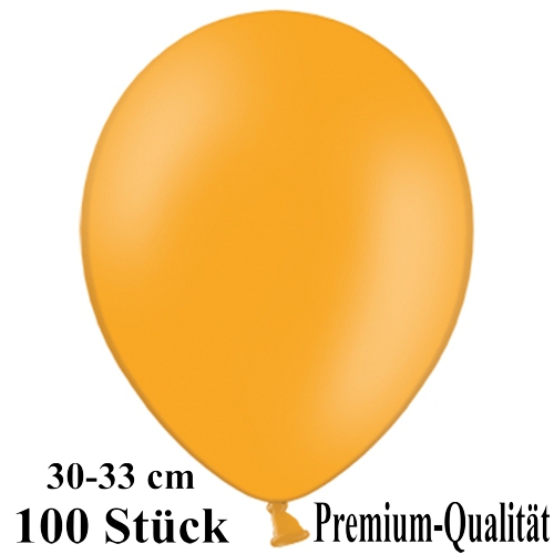Luftballons-Premium-30-33-cm-mandarin-orange-Latexballons-100-Stueck