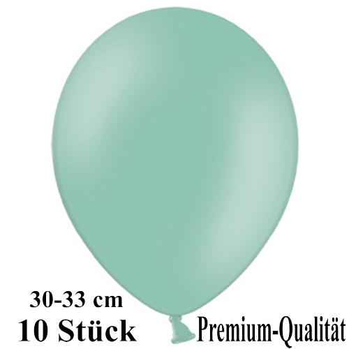 Luftballons-Premium-30-33-cm-mintgruen-Latexballons-10-Stueck