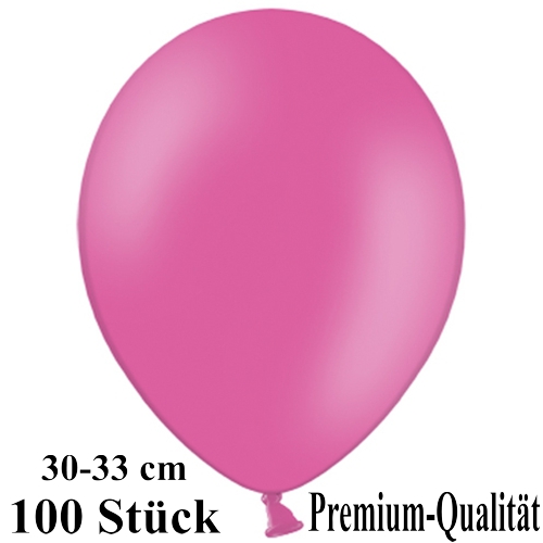Luftballons-Premium-30-33-cm-pink-Latexballons-100-Stueck