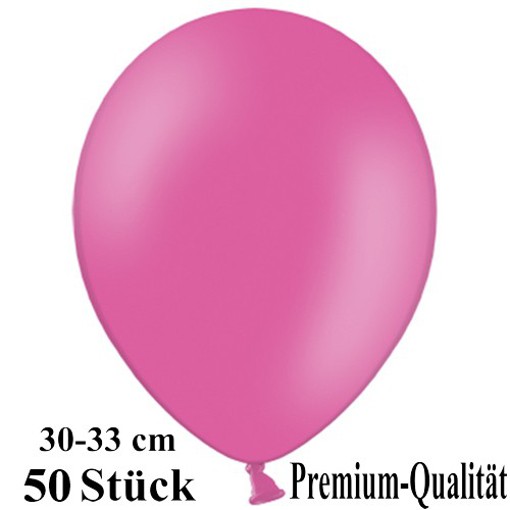 Luftballons-Premium-30-33-cm-pink-Latexballons-50-Stueck