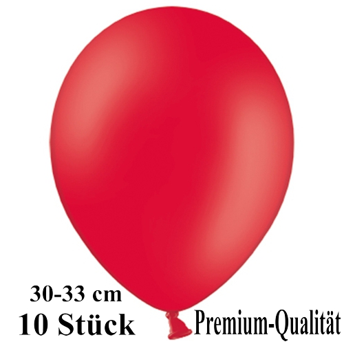 Luftballons-Premium-30-33-cm-rot-Latexballons-10-Stueck