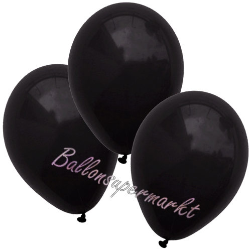Luftballons-Schwarz-25-cm-Ballons-aus-Natur-Latex-zur-Dekoration-3er