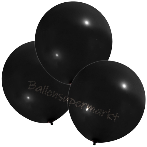 Luftballons-Schwarz-48-51-cm-rund-Ballons-aus-Natur-Latex-zur-Dekoration-3er