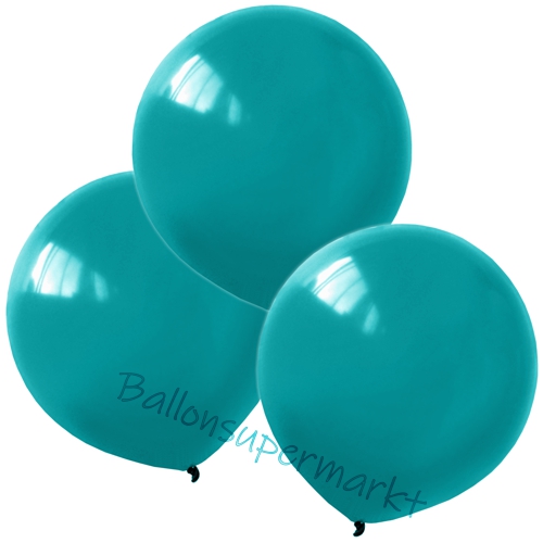 Luftballons-Türkis-40-cm-rund-Ballons-aus-Natur-Latex-zur-Dekoration-3er