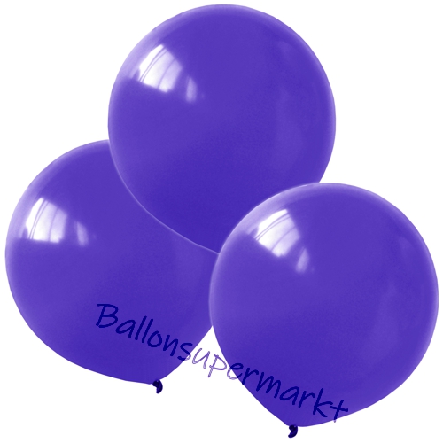 Luftballons-Violett-40-cm-rund-Ballons-aus-Natur-Latex-zur-Dekoration-3er