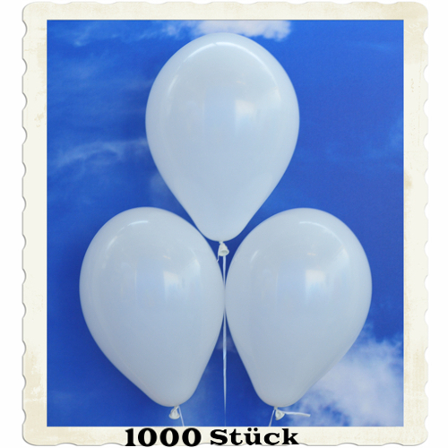 Luftballons aus Natur-Latex, 30 cm, Weiß, gute Qualität