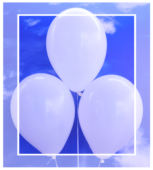 Luftballons weiß, 28-30 cm, preiswert und günstig