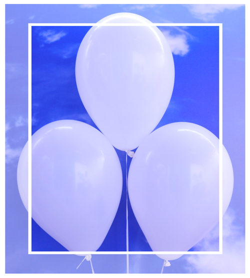 Luftballons weiß, 28-30 cm, preiswert und günstig