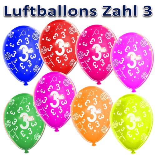 Luftballons-Zahl-3-zum-3.-Geburtstag-6-Stueck-bunte-Latexballons